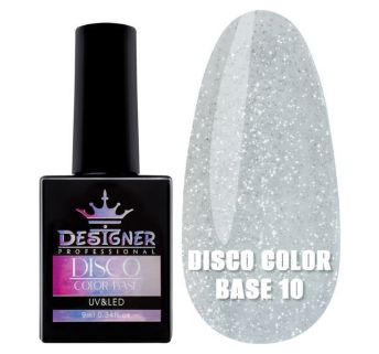 Світловідбивне базове покриття №10 (Білий), 9 мл. - Disco Color Base Designer