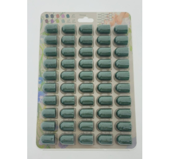 Ковпачки абразиву для педикюру (на планшетці), 16*25 мм, #100, green 50 шт