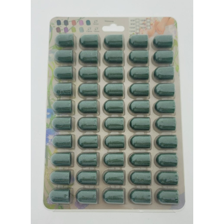 Ковпачки абразиву для педикюру (на планшетці), 16*25 мм, #100, green 50 шт