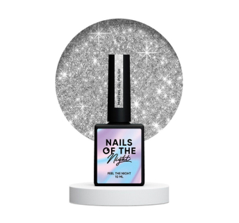 Гель-лак Nails Of The Night Martini. серебряный. светоотражающий. 10 мл (4822386600683)