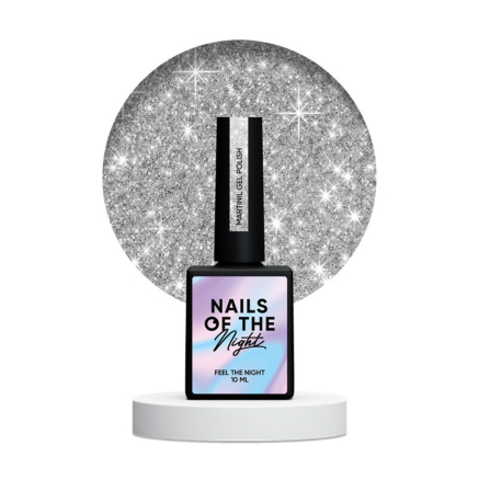 Гель-лак Nails Of The Night Martini. серебряный. светоотражающий. 10 мл (4822386600683)