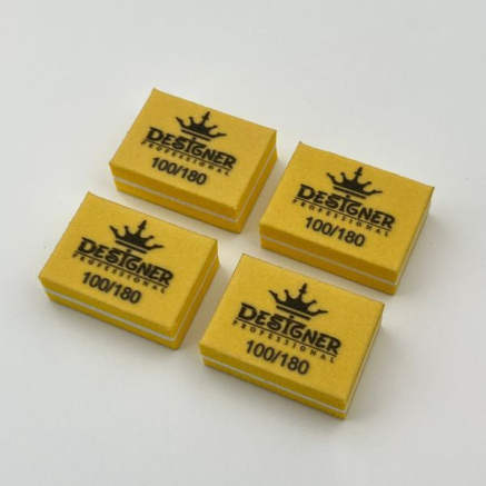 Міні баф прямокутний, 3.5 см Жовтий 100/180 гріт- Designer