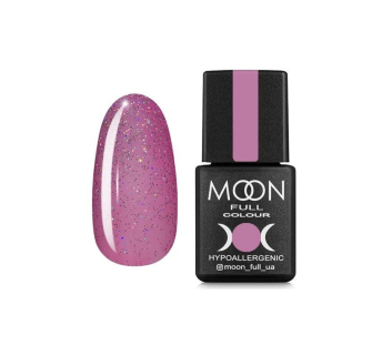 Гель-лак Moon Full Colour 306 напівпрозорий рожевий з різнокольоровим шиммером. 8 мл (5908254188664)
