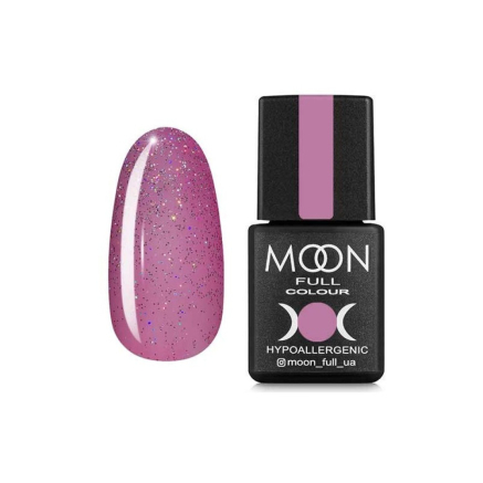 Гель-лак Moon Full Colour 306 полупрозрачный розовый с разноцветными шиммером. 8 мл (5908254188664)