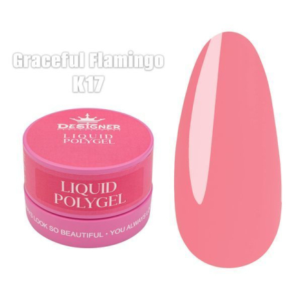 Рідкий полігель (30 мл., в банці) Designer К17 Graceful Flamingo