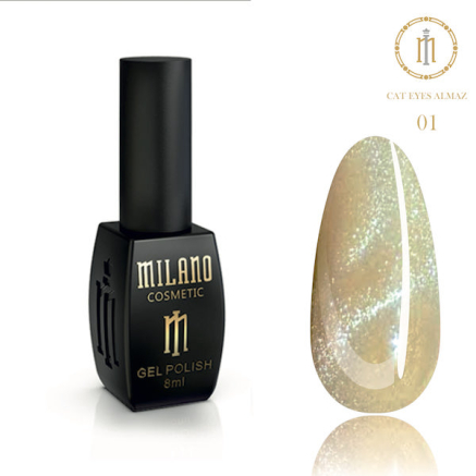 Гель Лак MILANO Cat eyes ALMAZ 8 мл № 01