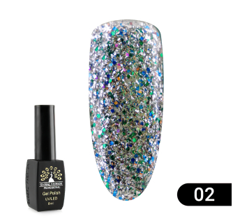 Гель лак Global Fashion Shiny, 8 мл, 02