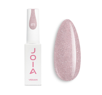 Гель-лак JOIA vegan 073 светоотражающий бежево-розовый нюд с шиммерами 6 мл (4820259341404)
