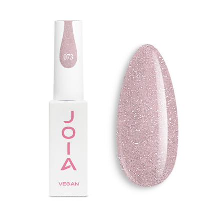 Гель-лак JOIA vegan 073 світловідбиваючий бежево-рожевий нюд з шимерами 6 мл (4820259341404)