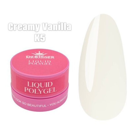 Рідкий полігель (30 мл., в банці) Designer К5 Creamy Vanilla