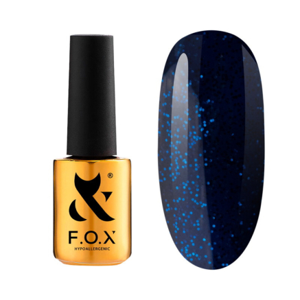 Гель-лак F.O.X Party 014 глибокий синій з блискітками. 7 мл (2100994298044)