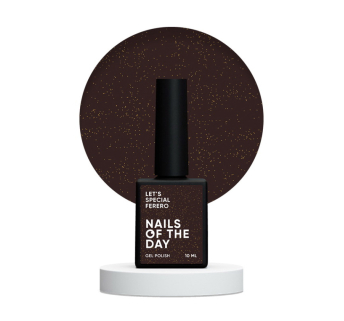 Гель-лак Nails Of The Day Lets Special Willy Wonka Ferero коричневый с блестками 10 мл (4829504401009)