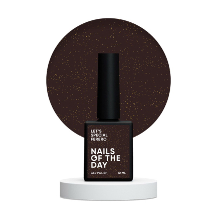 Гель-лак Nails Of The Day Lets Special Willy Wonka Ferero коричневий з блискітками 10 мл (4829504401009)