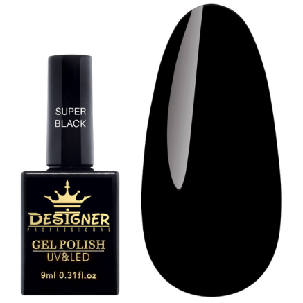Гель-лак Designer 'Old Money' style - Super Black