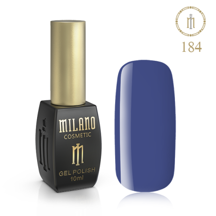 Гель лак MILANO 10ml № 184 (Сталевий синій)