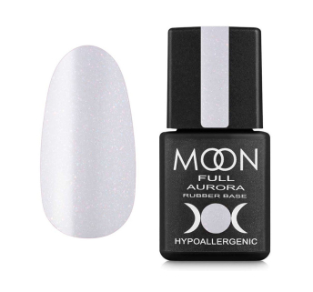 База каучукова Moon Full Aurora 2008. ніжно-бузковий з дрібним шимером. 8 мл (5905123014925)
