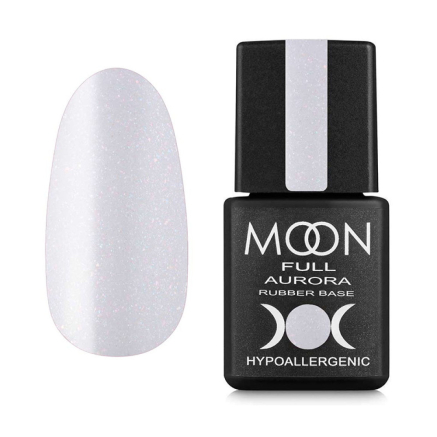 База каучукова Moon Full Aurora 2008. ніжно-бузковий з дрібним шимером. 8 мл (5905123014925)