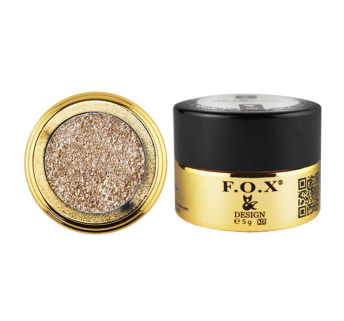 Гель-лак в баночці F. O. X Brilliance 005 золотий, зі слюдою, 5 мл