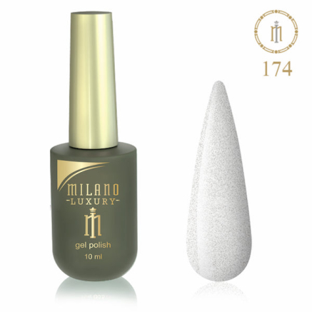 Гель лак MILANO LUXURY 10 мл № 174 (Серебряный иней)