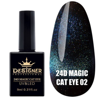 Гель-лак 24D Magic Cat Eye №02, 9 мл., Designer (Котяче око)