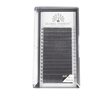 Набор ленточных ресниц Global Fashion Premium Lashes микс (8-13 мм) D 0.07
