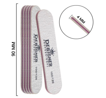 Двостороння овальна міні пилка (100/120 грит.) - Nailfile Designer