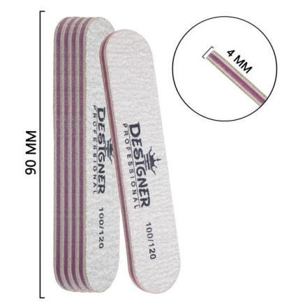 Двостороння овальна міні пилка (100/120 грит.) - Nailfile Designer