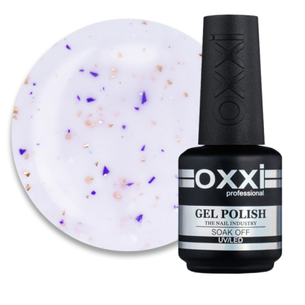База камуфлююча Oxxi Professional Jolly Base 001. молочний із золотистою і фіолетовою поталлю. 15 мл (2100994295876)