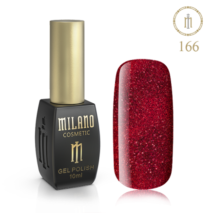 Гель лак MILANO 10ml № 166 (Полум'яна вишня)