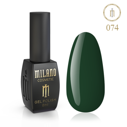 Гель лак MILANO 8 мл № 074 (Листяно-зелений)