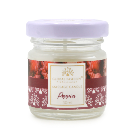Масажна свічка Global Fashion, 30 ml, Poppies