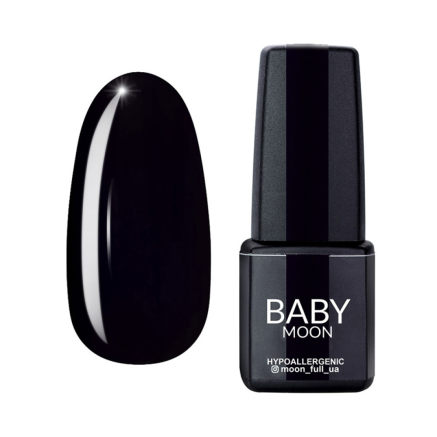 Гель-лак Baby Moon Midnight 007 глибокий чорний. 6 мл (5908254000324)