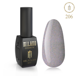 Гель лак MILANO 8 мл № 206 (Южное сияние)