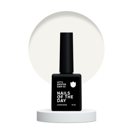 База камуфлирующая Nails Of The Day Cover Base Lets Amsterdam 02. бело-молочный. 10 мл (4820557696602)