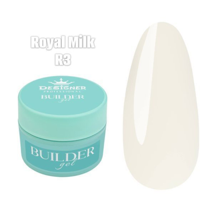 Builder Gel 55 мл., Designer (Моделюючий гель) R3 Royal Milk