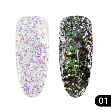 Гліттер гель хамелеон Global Fashion 5 гр, Glitter gel 01