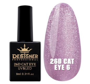 Гель-лак 26D Cat Eye №6, 9 мл., Designer (Котяче око)
