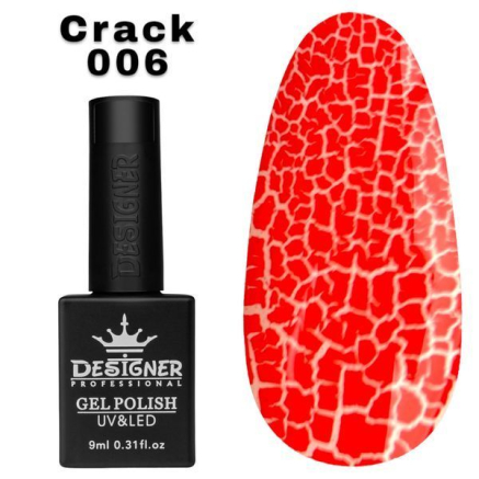 Гель лак Crack effect 006 Designer (9мл.) - з ефектом Кракелюра (утворює декоративні тріщини)