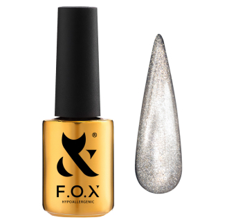 База с эффектом кошачий глаз F.O.X Base Cat Eye 004. серебро. 7 мл (2100994255436)