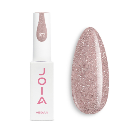 Гель-лак JOIA vegan 072 світловідбиваючий бежевий нюд з шимерами 6 мл (4820259341398)