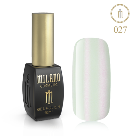 Гель лак MILANO 10ml № 027 (Жемчужно-белый)
