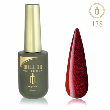Гель лак MILANO LUXURY 10 мл № 138 (Красная звезда)
