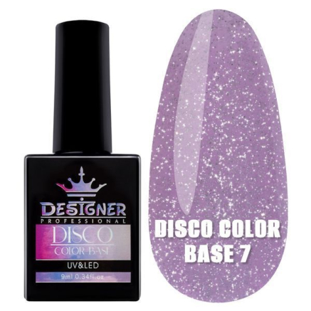 Світловідбивне базове покриття №7 (Фуксія), 9 мл. - Disco Color Base Designer