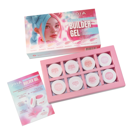 Набір моделюючих гелів Universal builder gel JOIA vegan, 8 кольорів
