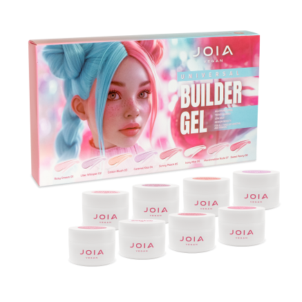 Набір моделюючих гелів Universal builder gel JOIA vegan, 8 кольорів