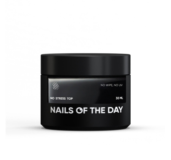 Топ глянцевый без липкого слоя Nails Of The Day No Stress Top No Wipe без УФ фильтра. топ Антицарапка. 30 мл (4820412796607)
