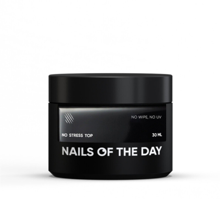 Топ глянцевый без липкого слоя Nails Of The Day No Stress Top No Wipe без УФ фильтра. топ Антицарапка. 30 мл (4820412796607)