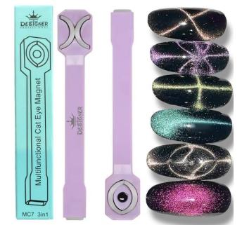 Багатофункціональний магніт 3в1 - Purple (Фіолетовий) Designer для гель-лаку 'Котяче око' МС7