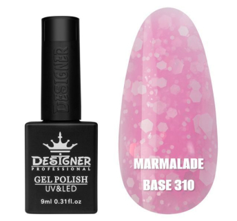 Кольорова база Marmalade base 310 Designer (9 мл.) - з білими конфетті