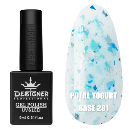 Кольорова база Potal yogurt base 281 Designer (9 мл.) - з кольоровою поталлю